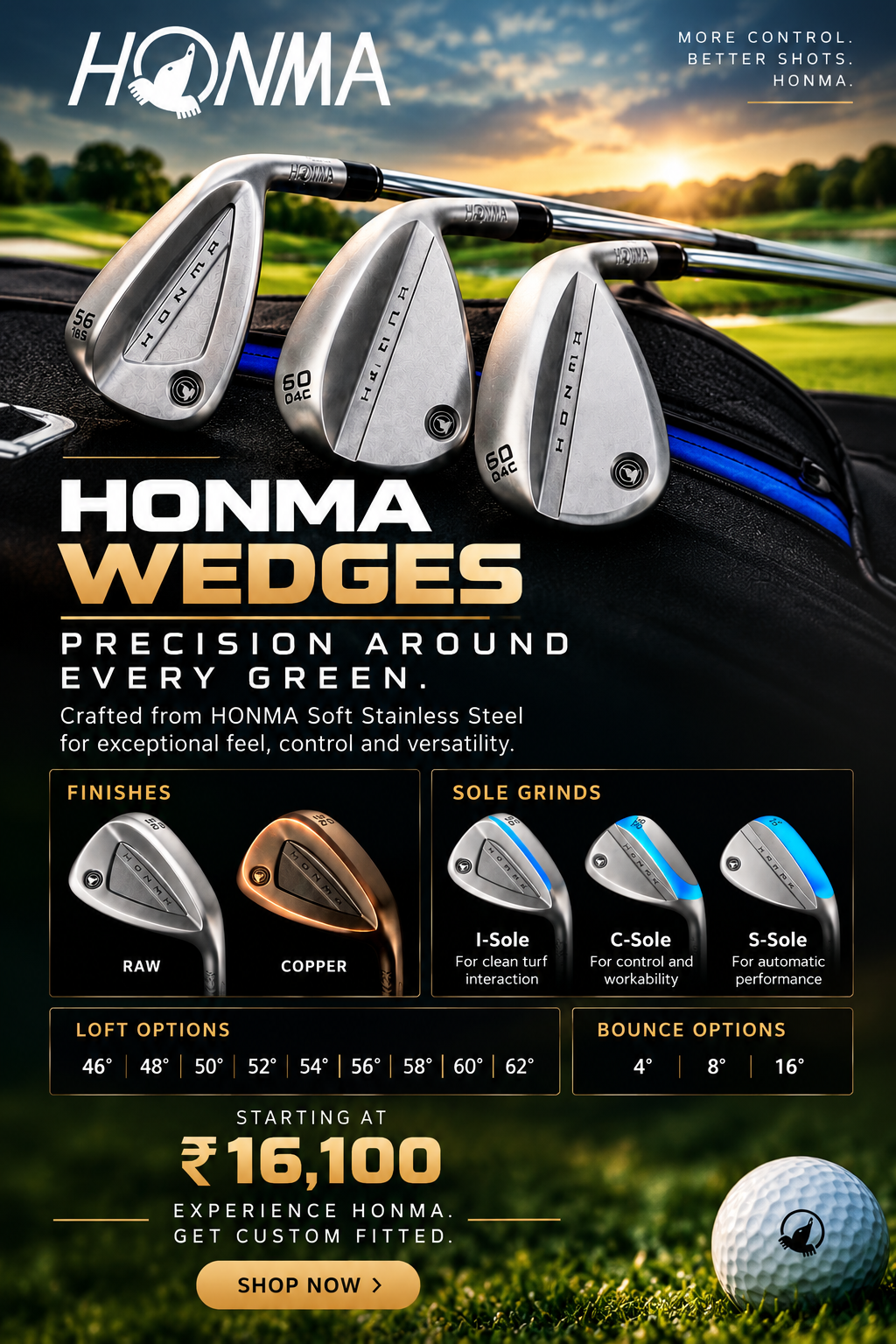 HONMA Wedges — Precision Around