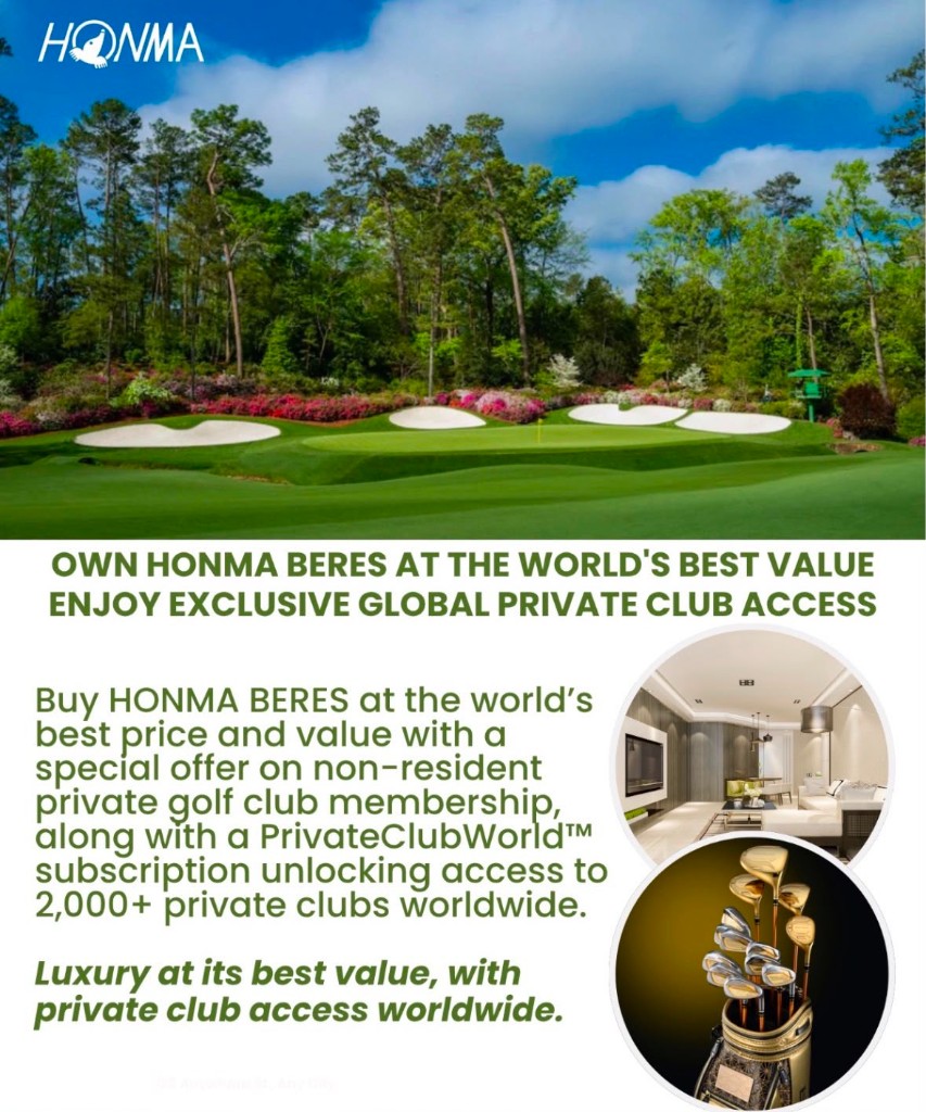 HONMA BERES private golf club membership offer