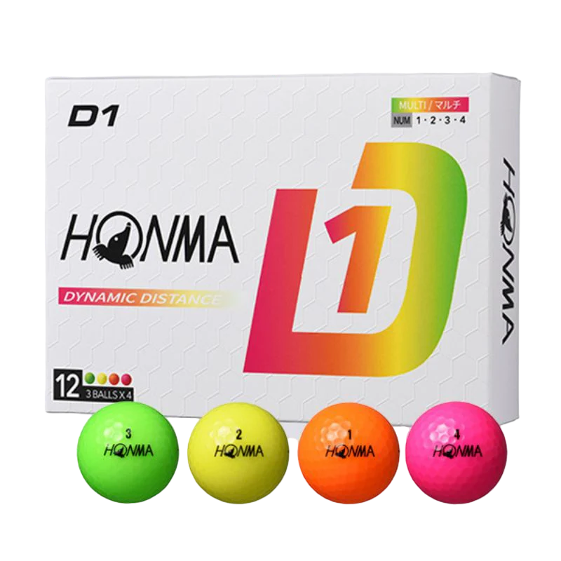 HONMA Golf Balls D1 2024 (1 Dozen) - Multi Color