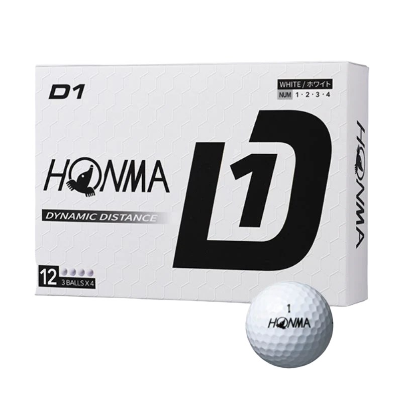 HONMA Golf Balls D1 2024 (1 Dozen) - White